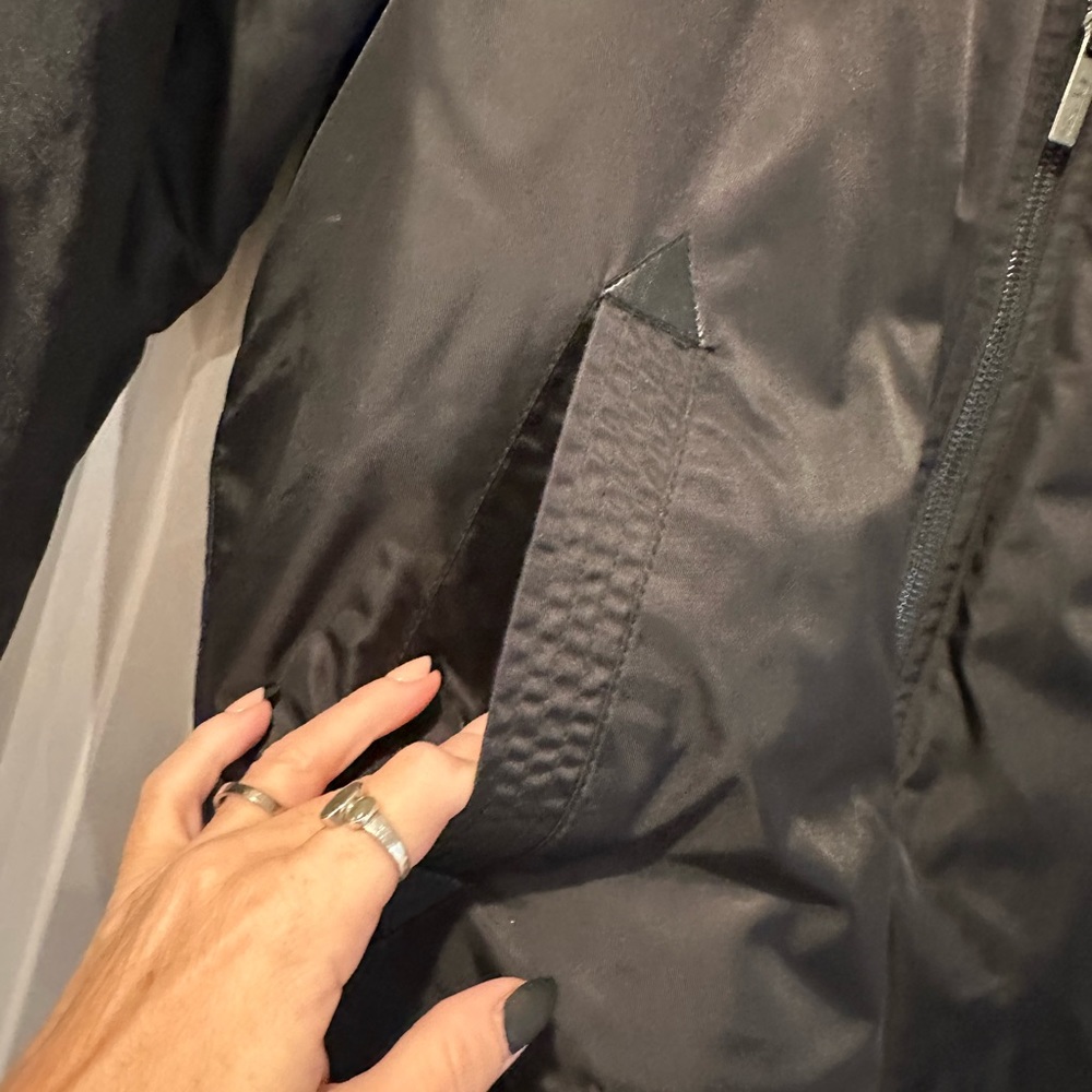 Joes Jeans heavy black bomber jacket / with army detail lining / pre-loved - Picture 2 of 12